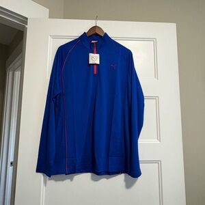 Puma Royal Blue Pullover with Red Trim